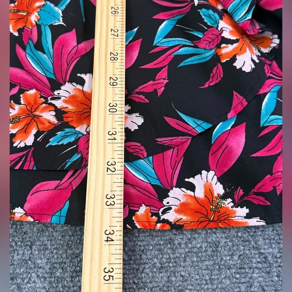 Billabong Hibiscus Floral Dress Womens Small Black Spaghetti Strap Fit & Flare - Picture 7 of 8